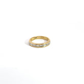 18k Yellow Gold .75ct E VS2 Baguette Diamond Wedding Band Ring Size 6 1/2
